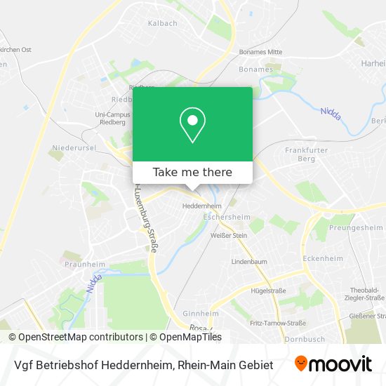 Vgf Betriebshof Heddernheim map