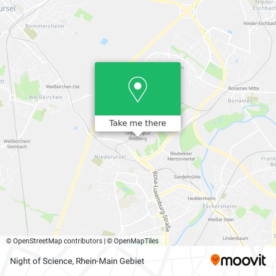 Night of Science map