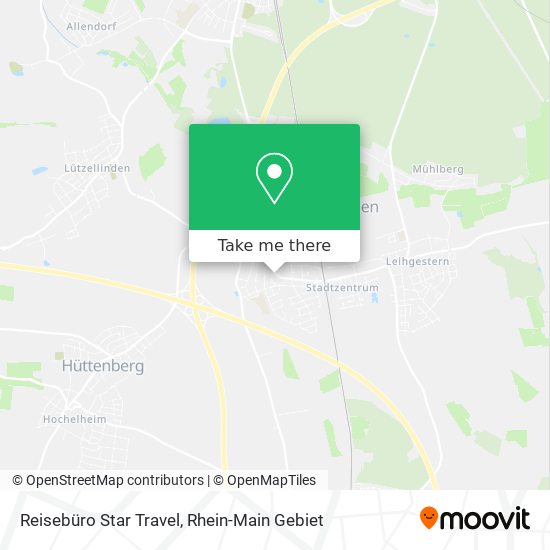 Reisebüro Star Travel map