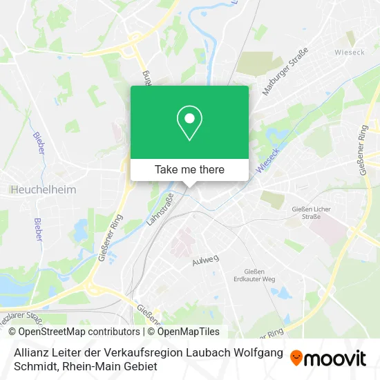 Карта Allianz Leiter der Verkaufsregion Laubach Wolfgang Schmidt