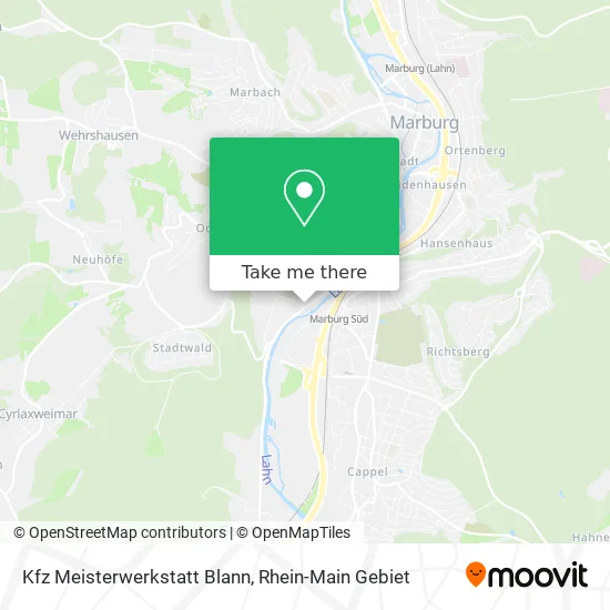 Карта Kfz Meisterwerkstatt Blann