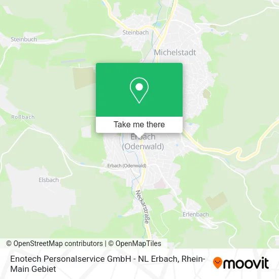 Карта Enotech Personalservice GmbH - NL Erbach