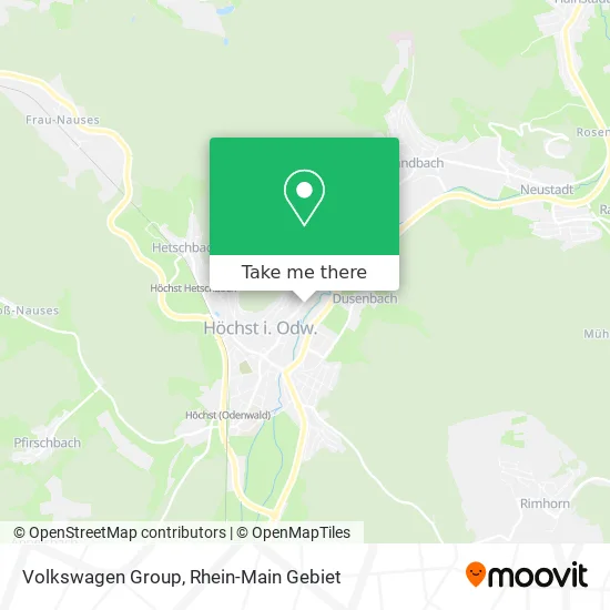 Карта Volkswagen Group