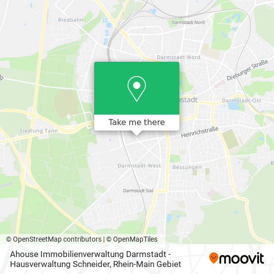 Карта Ahouse Immobilienverwaltung Darmstadt - Hausverwaltung Schneider