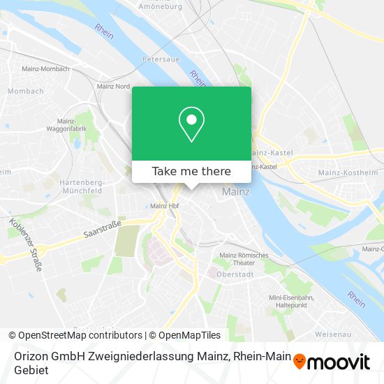 Orizon GmbH Zweigniederlassung Mainz map