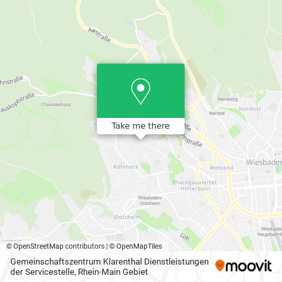 Карта Gemeinschaftszentrum Klarenthal Dienstleistungen der Servicestelle