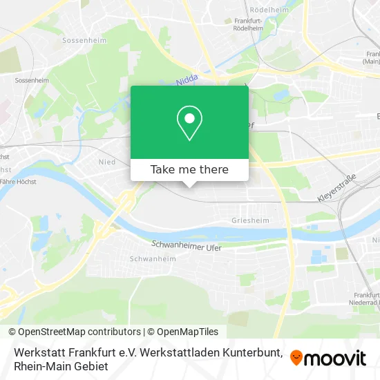 Карта Werkstatt Frankfurt e.V. Werkstattladen Kunterbunt