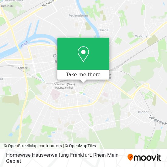 Карта Homewise Hausverwaltung Frankfurt