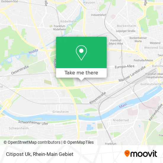 Карта Citipost Uk