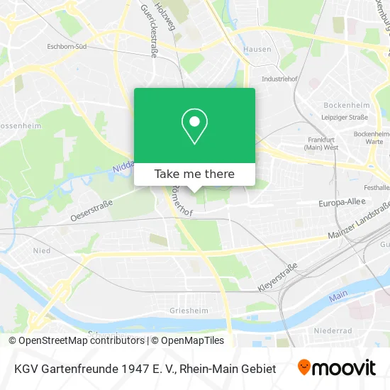 Карта KGV Gartenfreunde 1947 E. V.