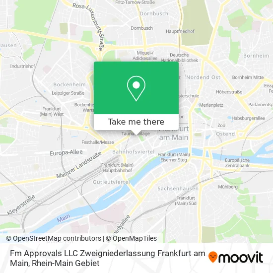 Карта Fm Approvals LLC Zweigniederlassung Frankfurt am Main
