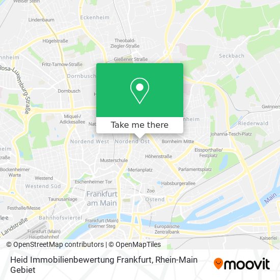 Карта Heid Immobilienbewertung Frankfurt