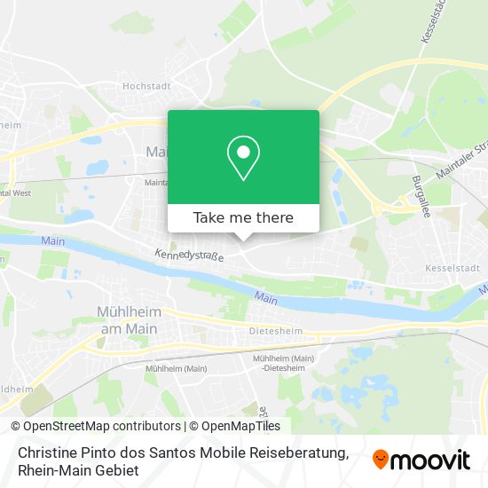 Карта Christine Pinto dos Santos Mobile Reiseberatung