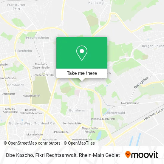 Карта Dbe Kascho, Fikri Rechtsanwalt