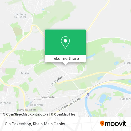 Gls Paketshop map
