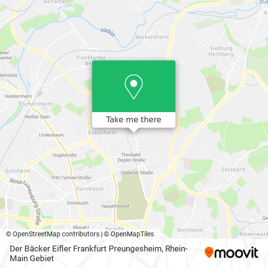 Карта Der Bäcker Eifler Frankfurt Preungesheim