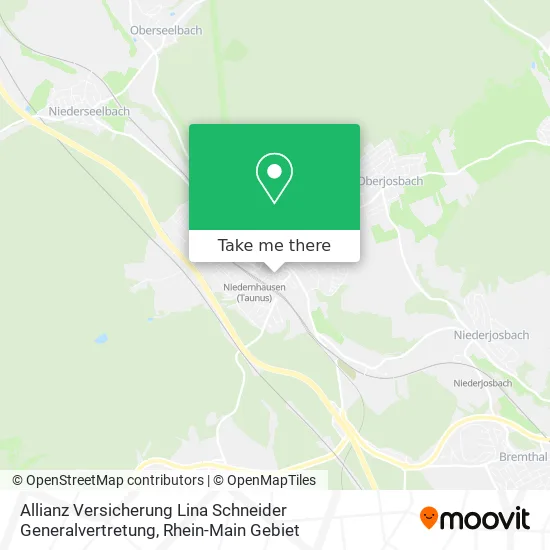Карта Allianz Versicherung Lina Schneider Generalvertretung