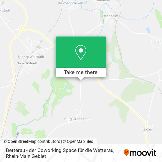 Betterau - der Coworking Space für die Wetterau map