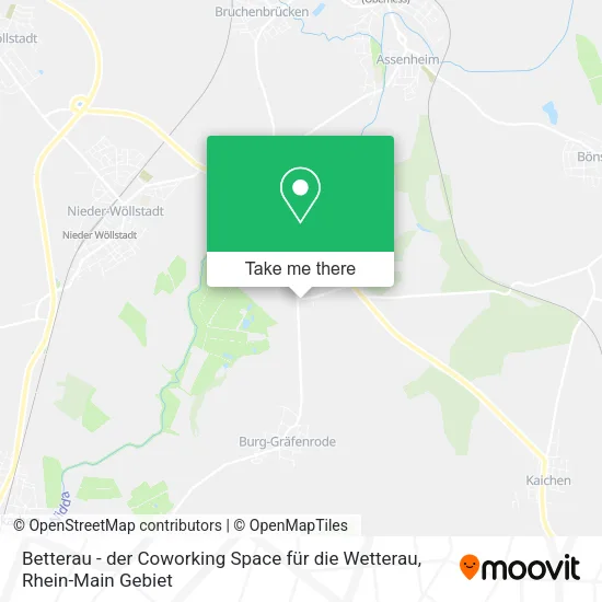Карта Betterau - der Coworking Space für die Wetterau