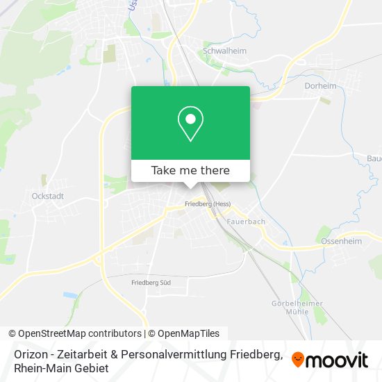 Orizon - Zeitarbeit & Personalvermittlung Friedberg map
