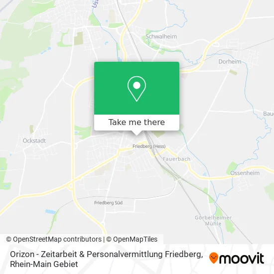 Карта Orizon - Zeitarbeit & Personalvermittlung Friedberg