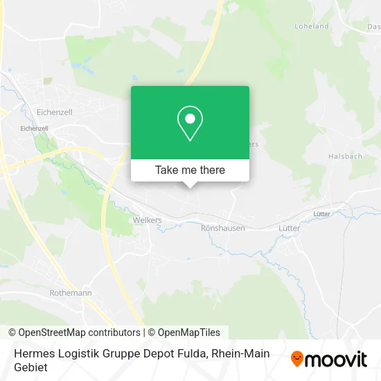 Карта Hermes Logistik Gruppe Depot Fulda
