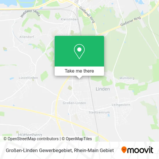 Карта Großen-Linden Gewerbegebiet