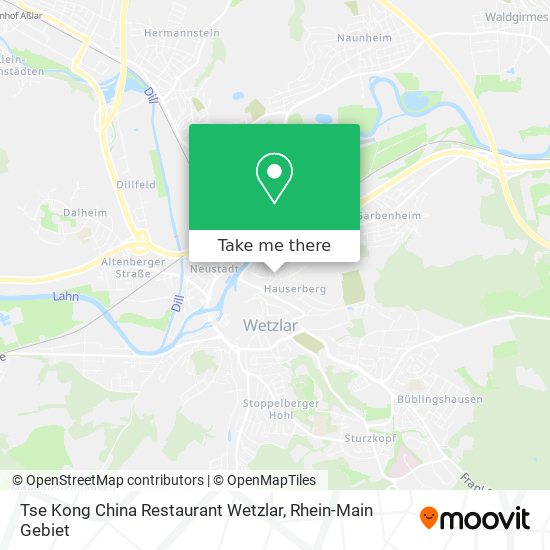 Карта Tse Kong China Restaurant Wetzlar