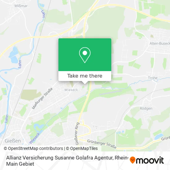 Карта Allianz Versicherung Susanne Golafra Agentur