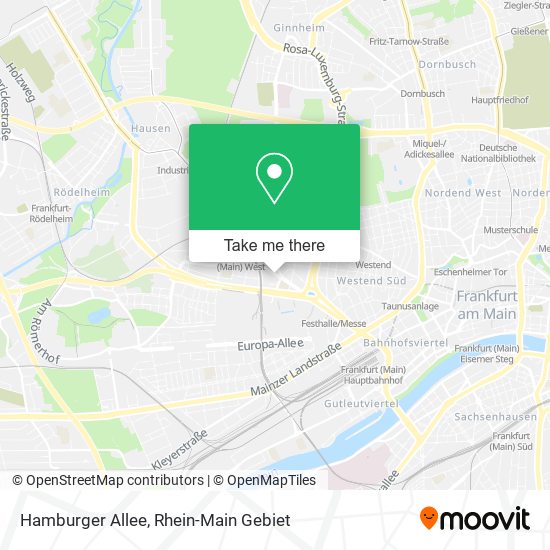 Hamburger Allee map