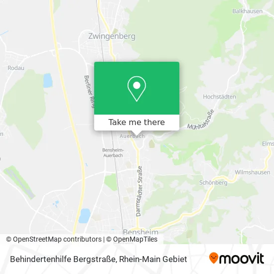 Карта Behindertenhilfe Bergstraße