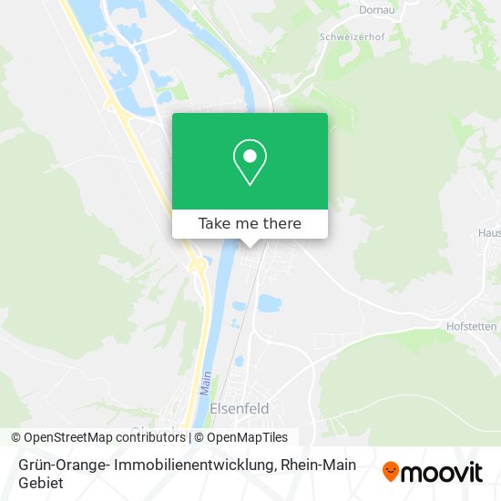 Grün-Orange- Immobilienentwicklung map