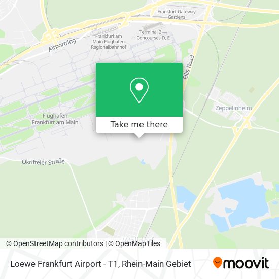 Loewe Frankfurt Airport - T1 map