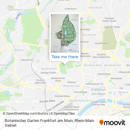Карта Botanischer Garten Frankfurt am Main
