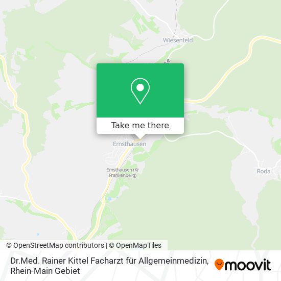 Dr.Med. Rainer Kittel Facharzt für Allgemeinmedizin map