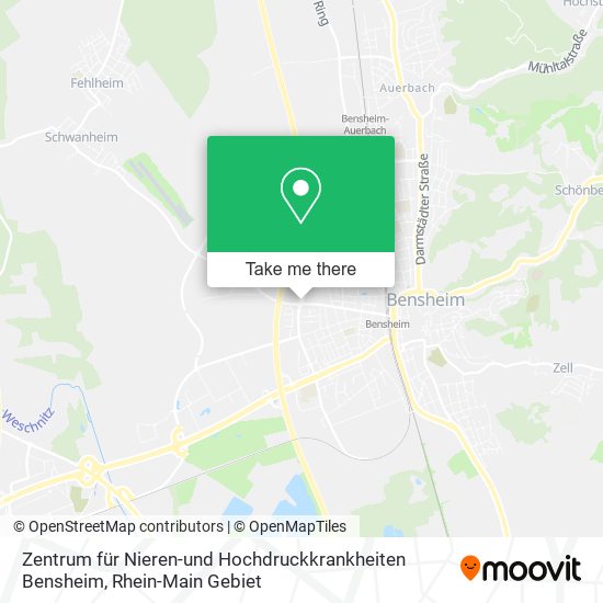 Zentrum für Nieren-und Hochdruckkrankheiten Bensheim map