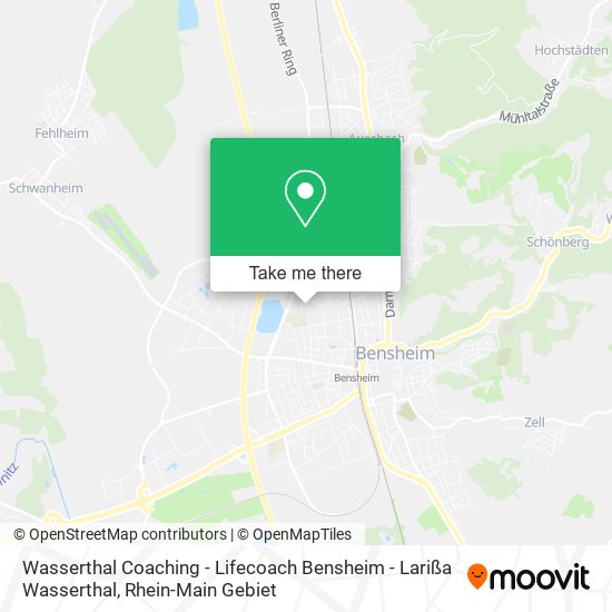 Карта Wasserthal Coaching - Lifecoach Bensheim - Larißa Wasserthal