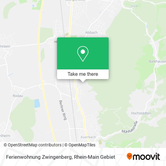 Карта Ferienwohnung Zwingenberg