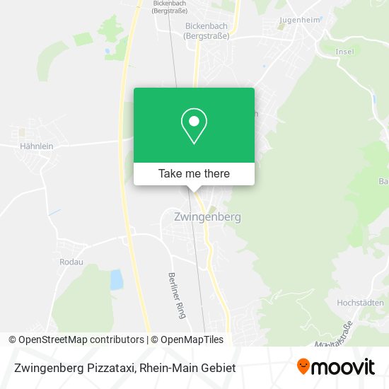 Карта Zwingenberg Pizzataxi