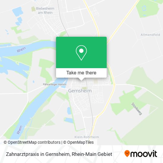 Карта Zahnarztpraxis in Gernsheim