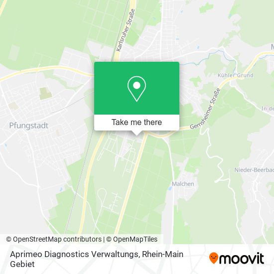 Aprimeo Diagnostics Verwaltungs map