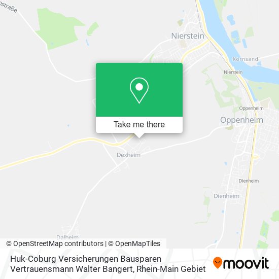 Карта Huk-Coburg Versicherungen Bausparen Vertrauensmann Walter Bangert