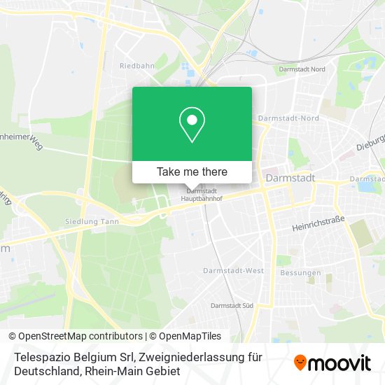 Карта Telespazio Belgium Srl, Zweigniederlassung für Deutschland