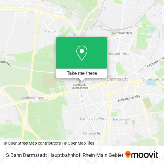 S-Bahn Darmstadt Hauptbahnhof map