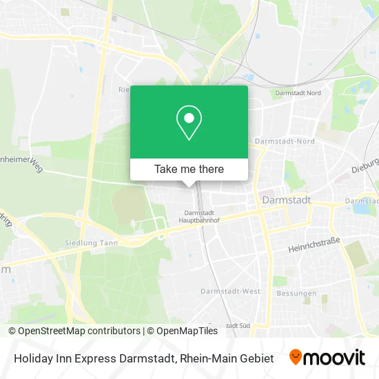 Карта Holiday Inn Express Darmstadt