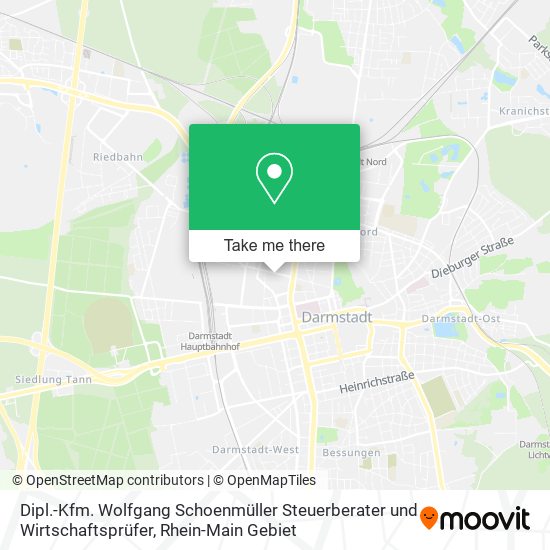 Dipl.-Kfm. Wolfgang Schoenmüller Steuerberater und Wirtschaftsprüfer map