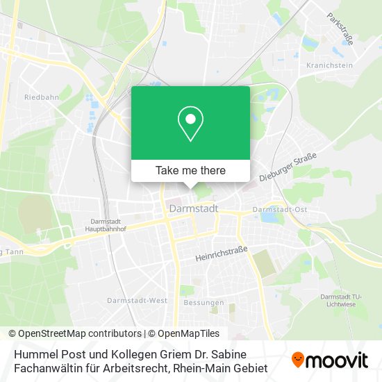 Hummel Post und Kollegen Griem Dr. Sabine Fachanwältin für Arbeitsrecht map