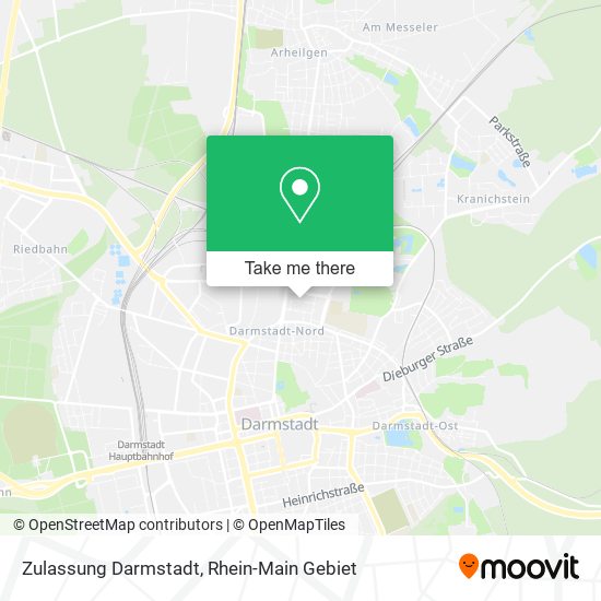 Zulassung Darmstadt map