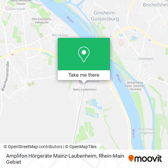Карта Amplifon Hörgeräte Mainz-Laubenheim