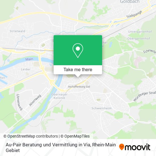 Au-Pair Beratung und Vermittlung in Via map